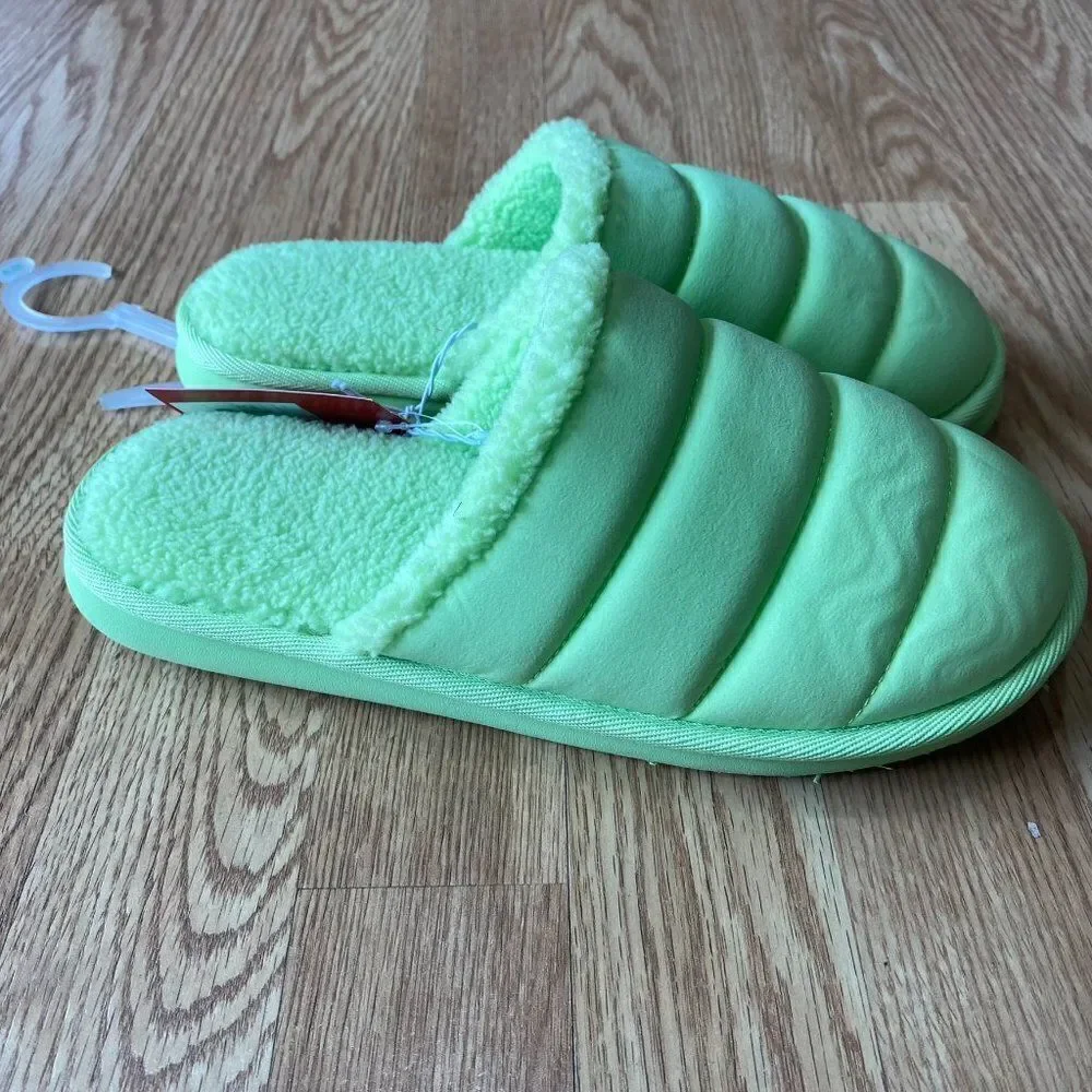 Wondershop Charlie Puffer Slide Slippers Lime Green